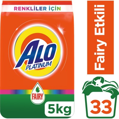 Alo Platinum 5 kg Toz Çamaşır Deterjanı Fairy Etkili Renkliler İçin Alo Platinum 5 kg Toz Çamaşır Deterjanı Fairy Etkili Renkliler İçin