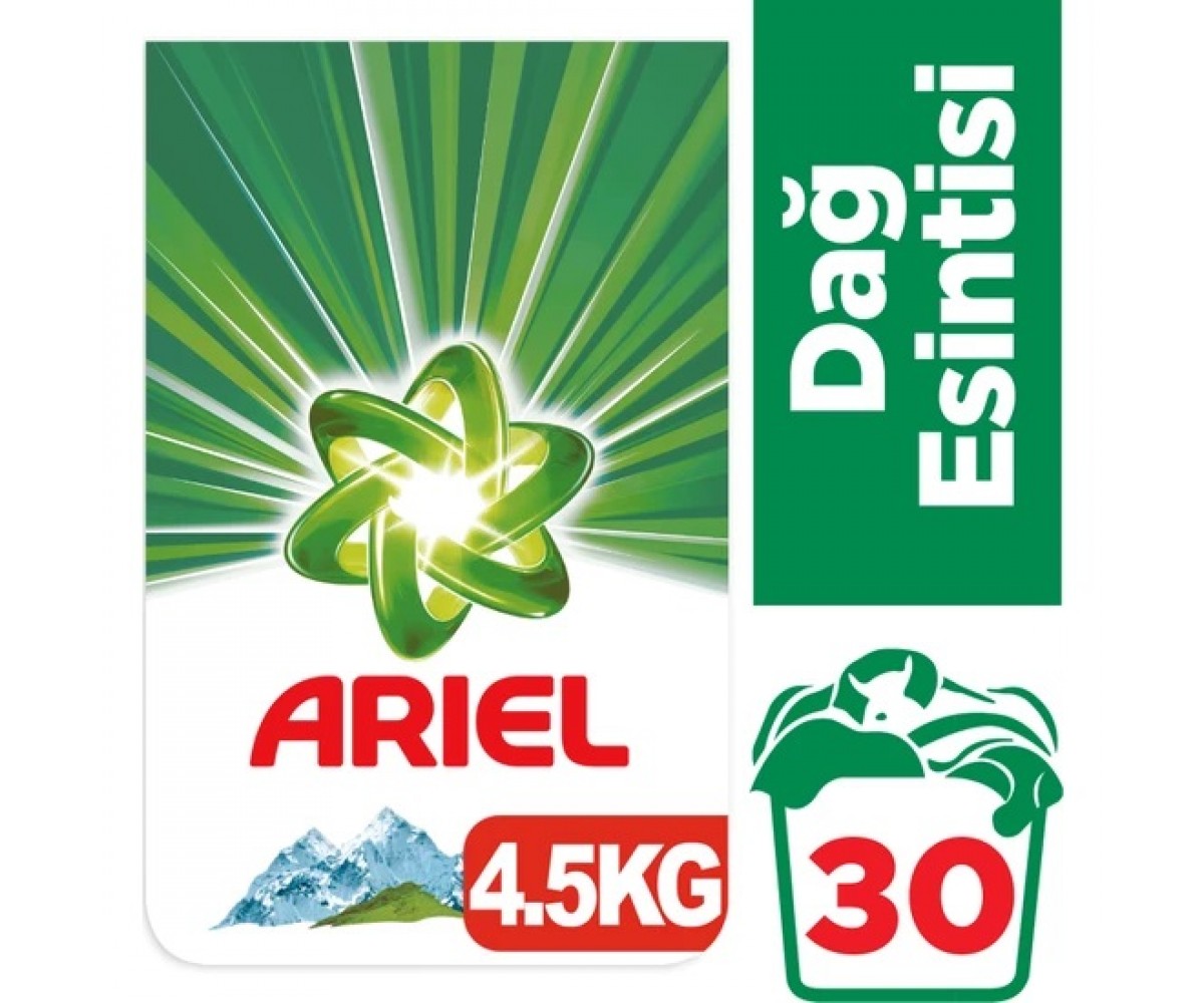 Ariel 4,5 kg Toz Çamaşır Deterjanı Dağ Esintisi Beyazlar İçin