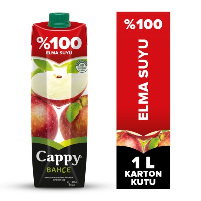 Cappy Bahçe %100 Elma Suyu Karton Kutu 1 L