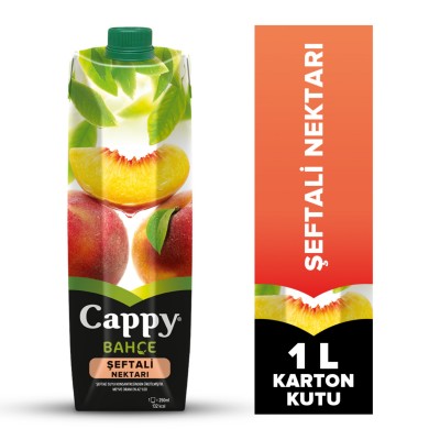 Cappy Bahçe Şeftali Nektarı Karton Kutu 1 L
