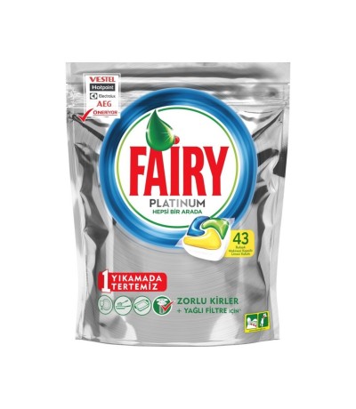 Fairy Platinium Tablet Deterjan 43'lü