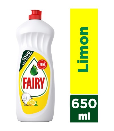 Fairy Sıvı Bulaşık Deterjanı Limon 650 Ml