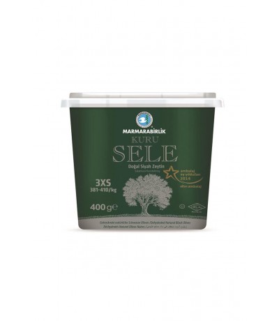 Marmarabirlik Kuru Sele Doğal Siyah Zeytin 400 Gr 3xs