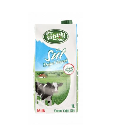 Sütaş Sütaşkı Yarım Yağlı Süt 1 L